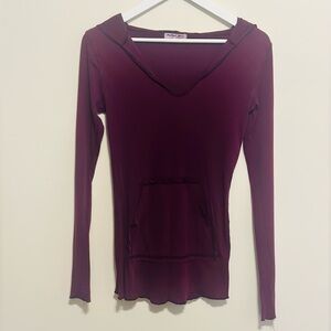 Michael Stars Deep Purple Hoodie Sweatshirt